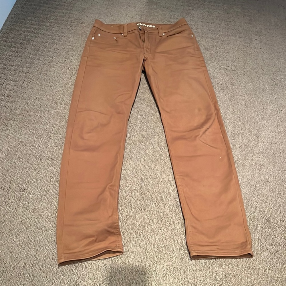 Blue notes slim fit pants. Brown